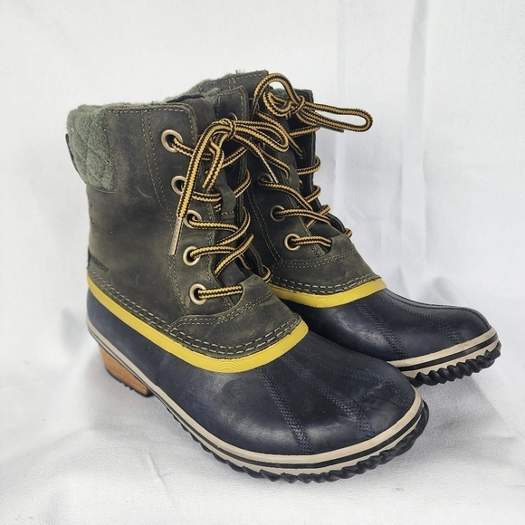 Sorel Slimpack II Lace Casual Boot - Women's-Peatmoss/Bog SIZE 8 - Picture 1 of 7